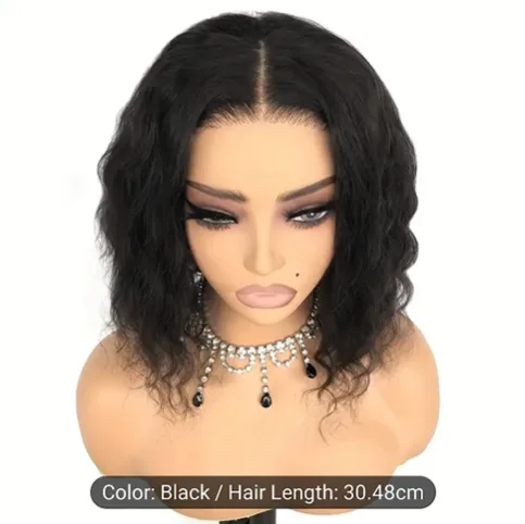 12" Wear and go bodywave wig, 4x4 lace 100% human hair - Image 3