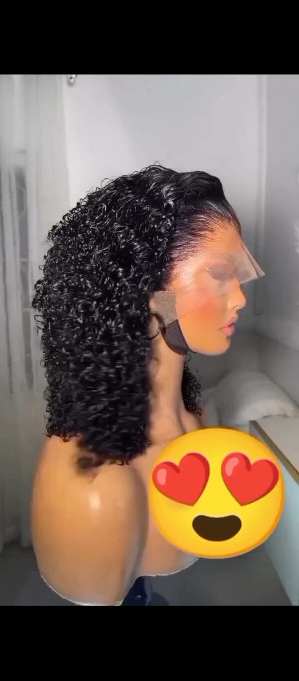 16'' Wig Kachy, $130, Human-hair-blend, 13x4 lace, Frontal: 100% Human hair, Bundles: Hair blend, Lace bleached, pre plucked, 300g - Image 3