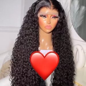 32" Beach curls, $145 Human-hair-blend, Frontal: Human hair, Curls: Human-hair-blend, 300g, Lace bleached and styled, Extremely soft and full *Limited stock*
