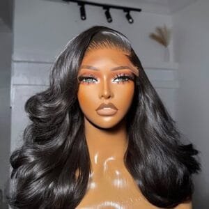 7x6 lace Wavy unit, $130, Human-hair-blend, Accepts heat.