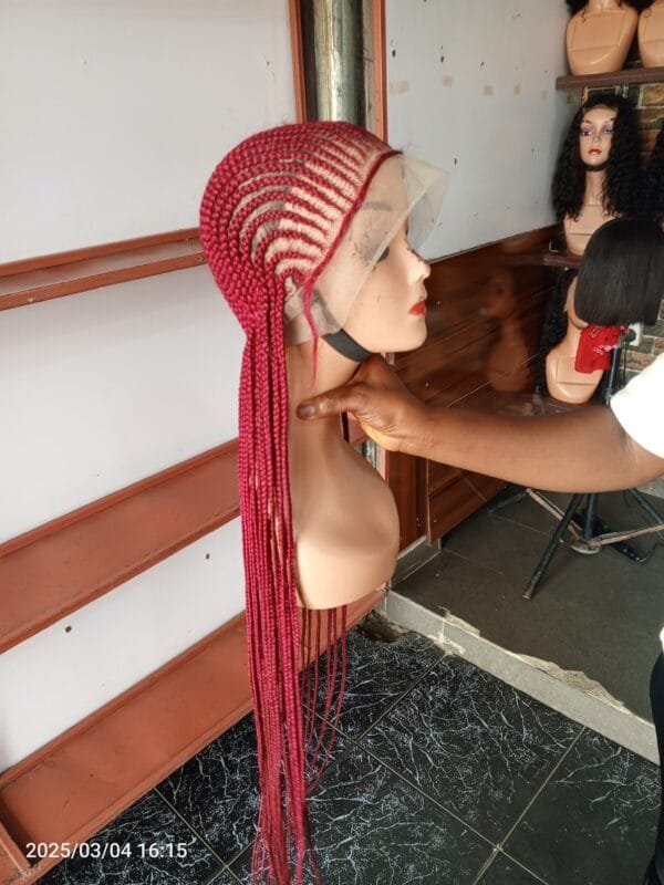 40" 360 braided wig, $140, red color - Image 4