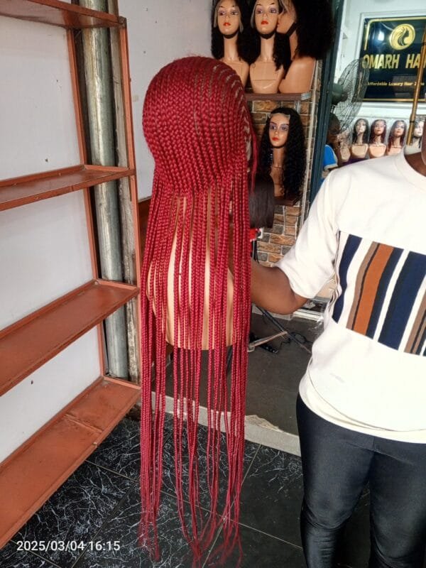 40" 360 braided wig, $140, red color - Image 3