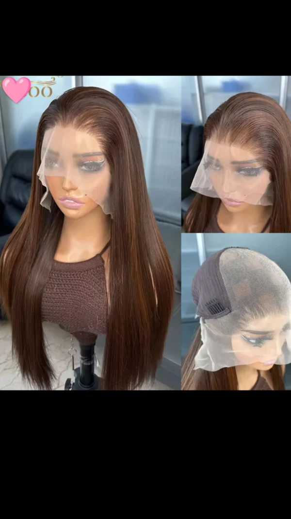 13x4 heat resistant straight wig, $140, 28", Color 4/30