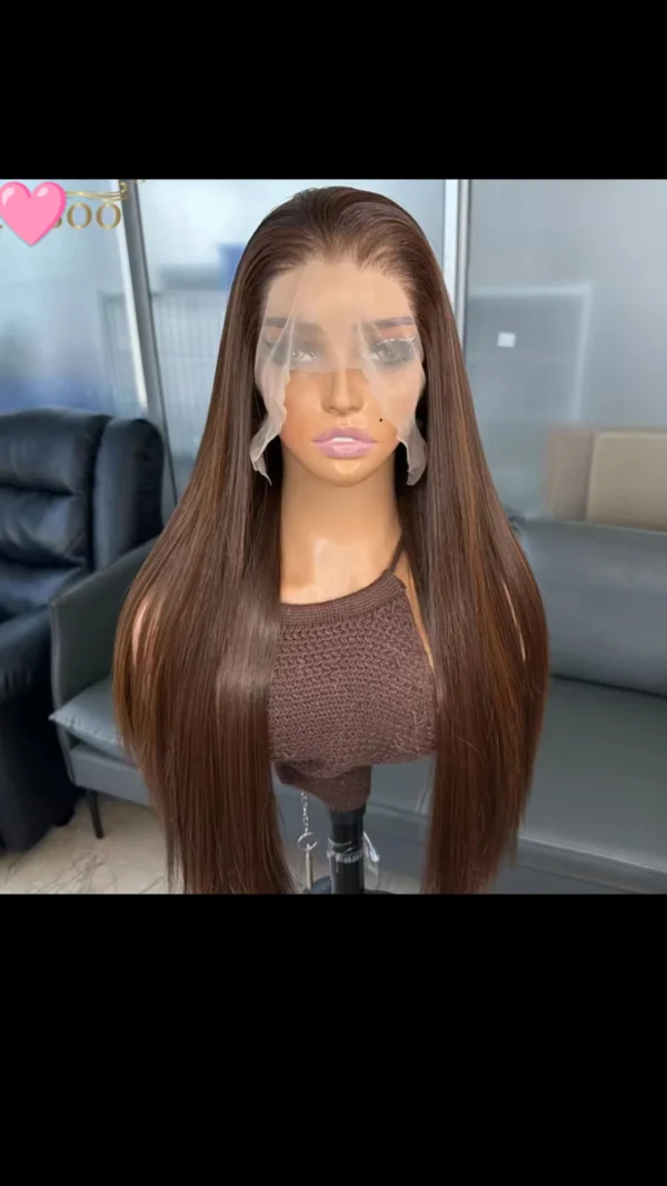 13x4 heat resistant straight wig, $140, 28", Color 4/30 - Image 2