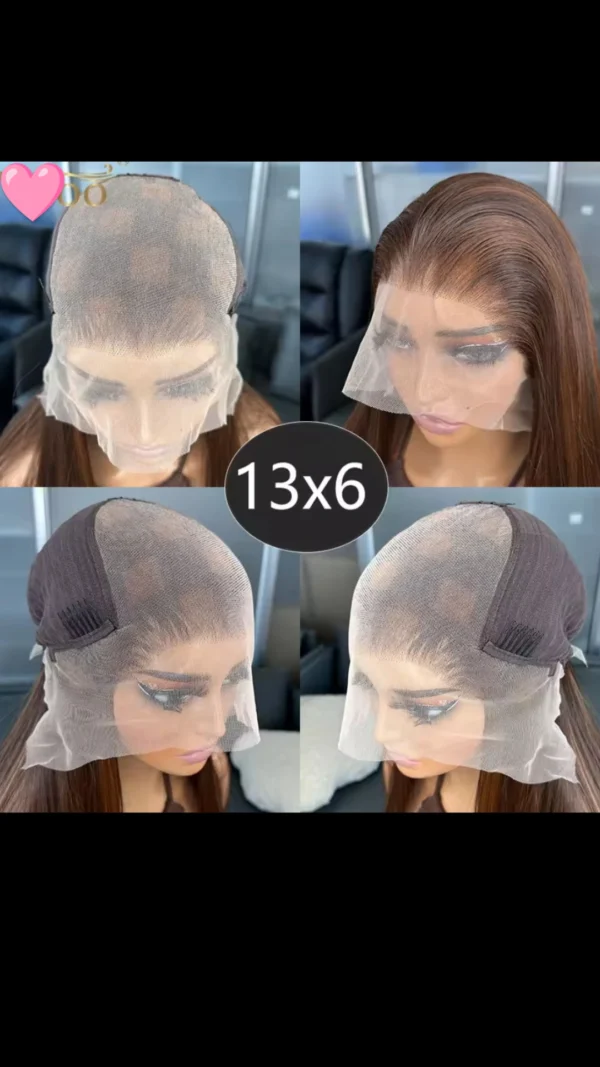 13x4 heat resistant straight wig, $140, 28", Color 4/30 - Image 4