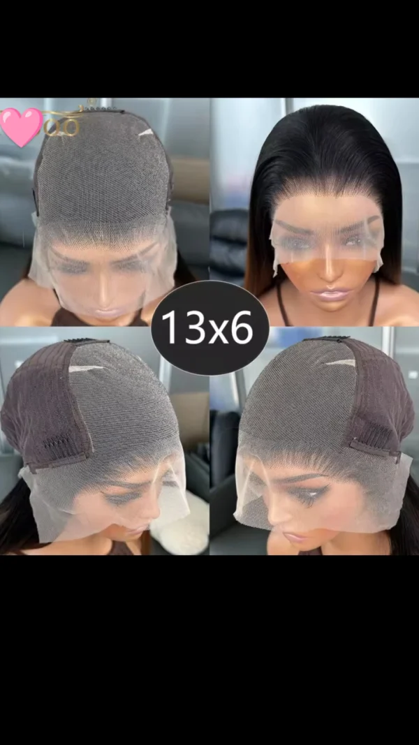 13x6 heat resistant straight wig, $140, 28", Ombre Color 1b/4 - Image 3