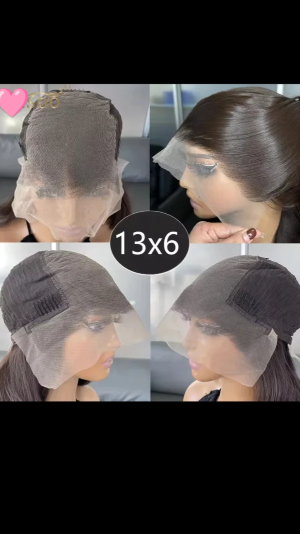 13x4 heat resistant straight wig, $140, 28", Color 4, brown - Image 5