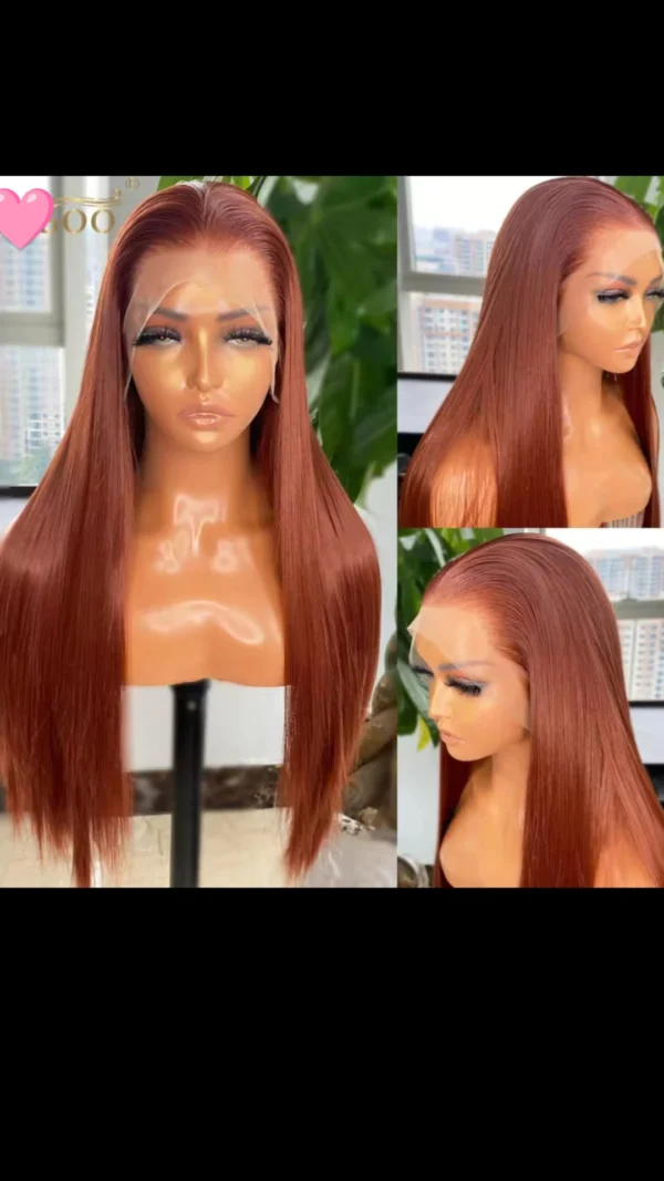 13x4 heat resistant straight wig, $140, 28", Copper brown