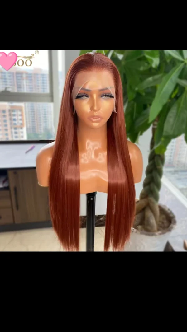 13x4 heat resistant straight wig, $140, 28", Copper brown - Image 3