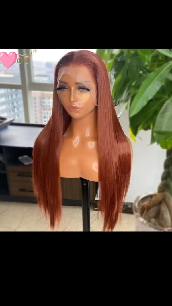 13x4 heat resistant straight wig, $140, 28", Copper brown - Image 5