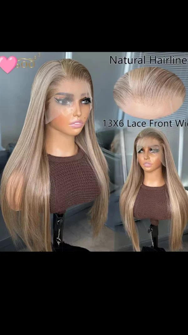 13x6 heat resistant highlight straight wig, $140, 28" - Image 2