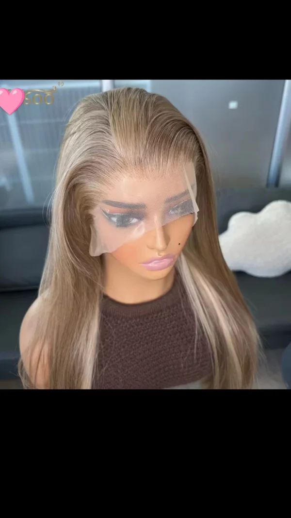 13x6 heat resistant highlight straight wig, $140, 28"